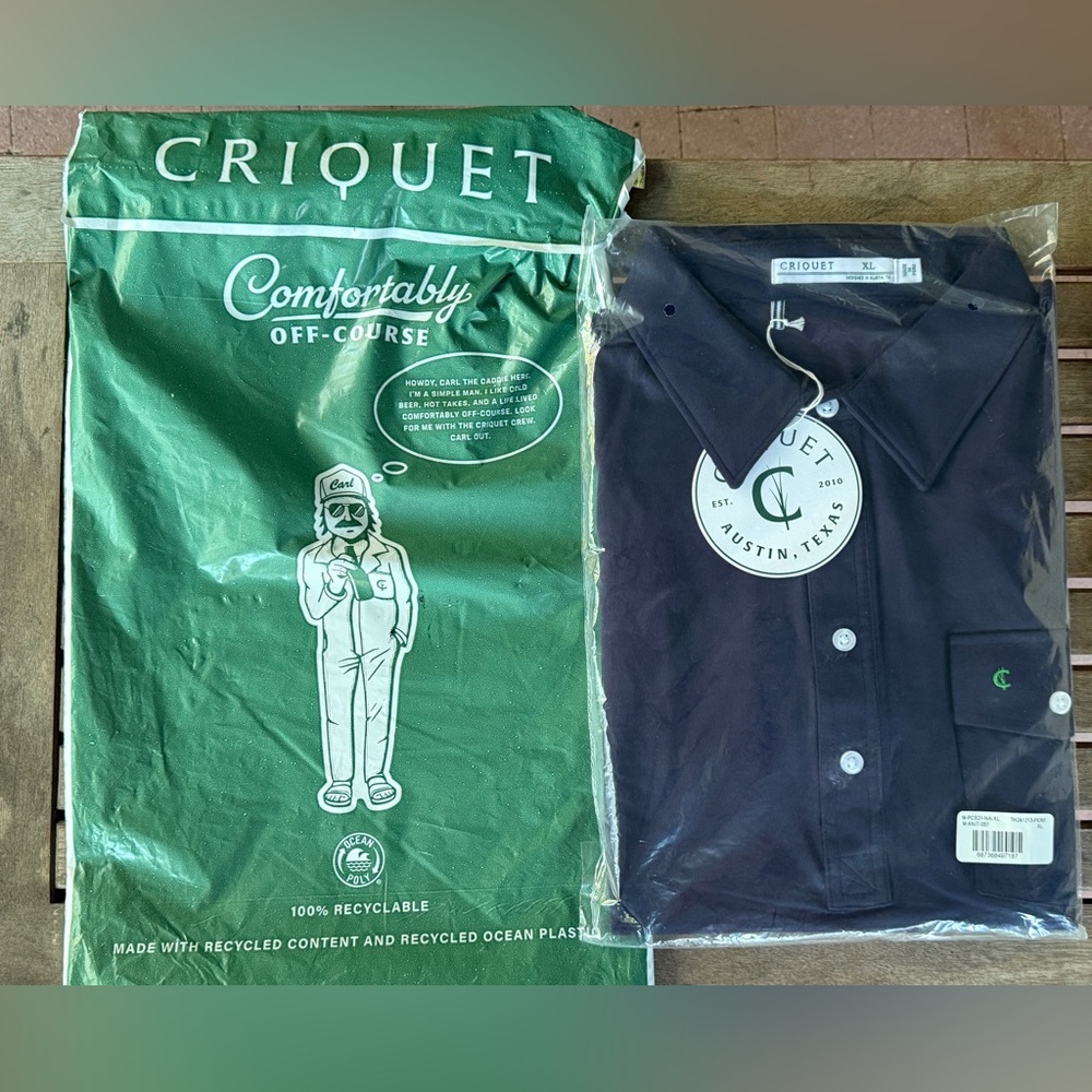 NWT Criquet Performance Players Shirt
Polo, NASSAU NAVY XL, New Sealed Package